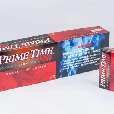 Prime Time Plus Cherry Pack and Carton